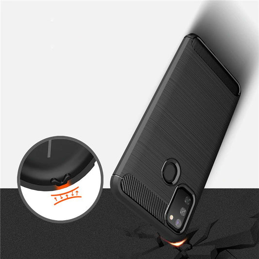Etui na Samsung Galaxy M21 M215 / M30s M307, Techsuit, Carbon, Czarny