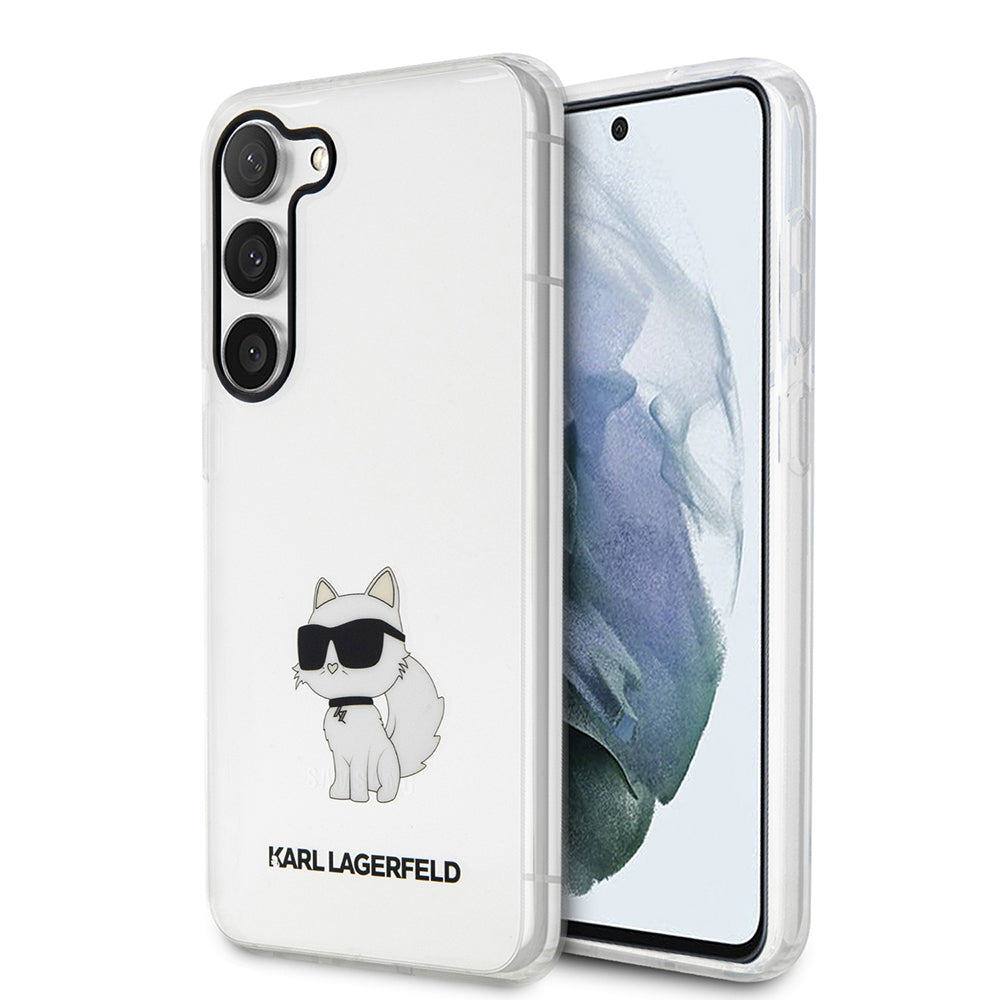 Etui na Samsung Galaxy S23+ S916, Karl Lagerfeld, Ikonik Choupette, Przezroczyste