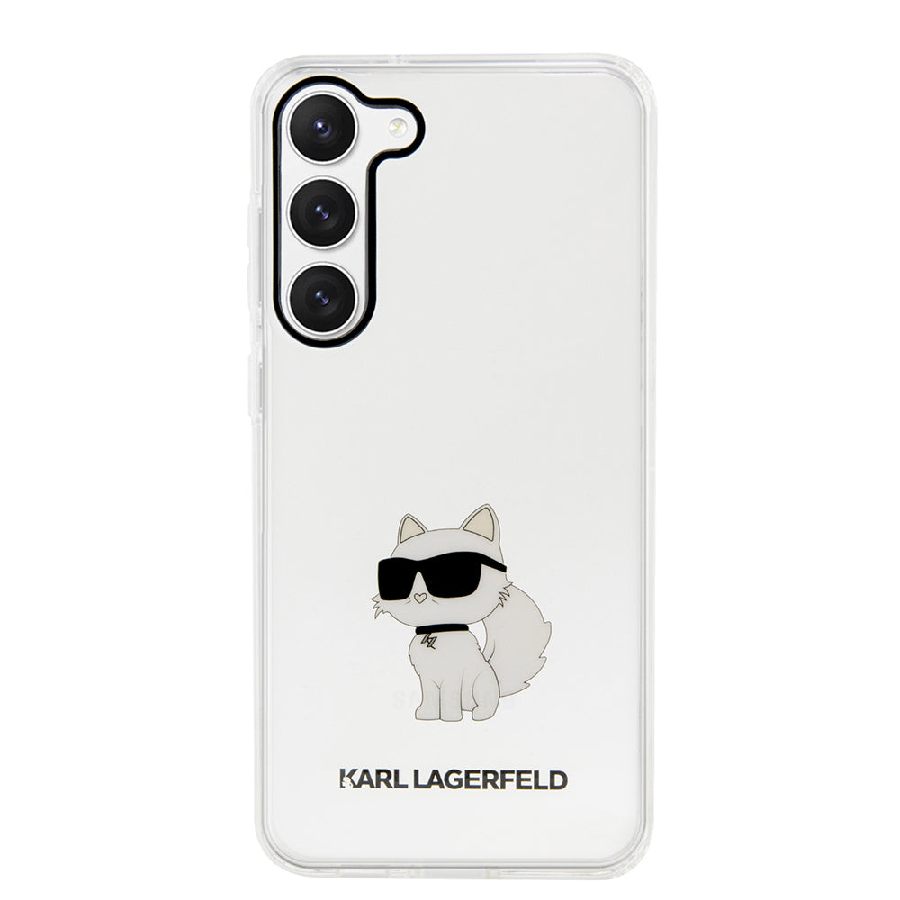 Etui na Samsung Galaxy S23+ S916, Karl Lagerfeld, Ikonik Choupette, Przezroczyste