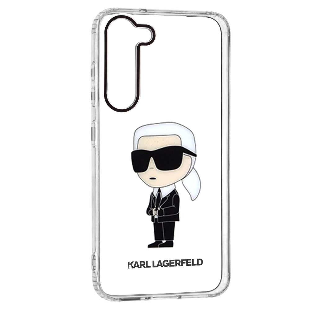 Etui na Samsung Galaxy S23+ S916, Karl Lagerfeld, Ikonik Karl, Przezroczyste