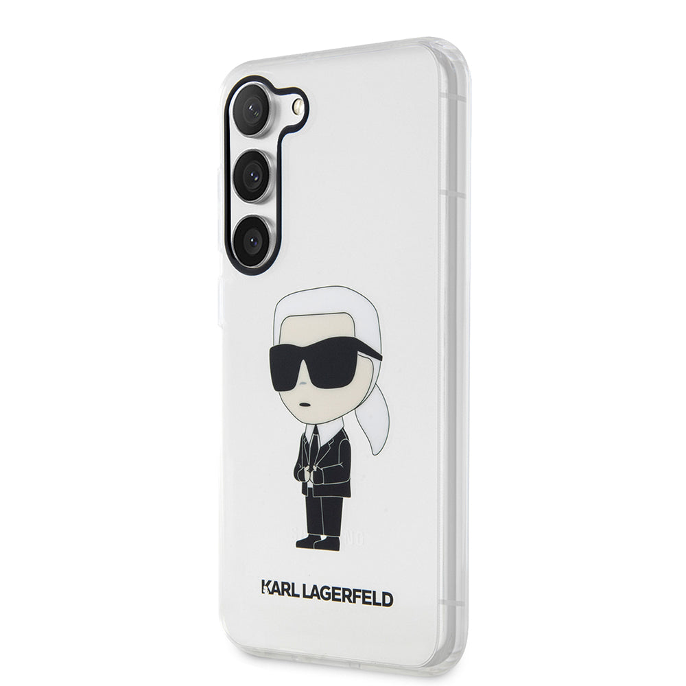 Etui na Samsung Galaxy S23+ S916, Karl Lagerfeld, Ikonik Karl, Przezroczyste