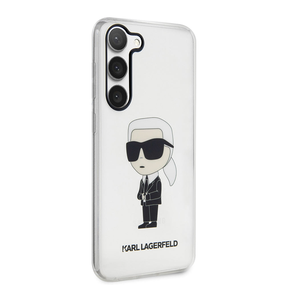 Etui na Samsung Galaxy S23+ S916, Karl Lagerfeld, Ikonik Karl, Przezroczyste
