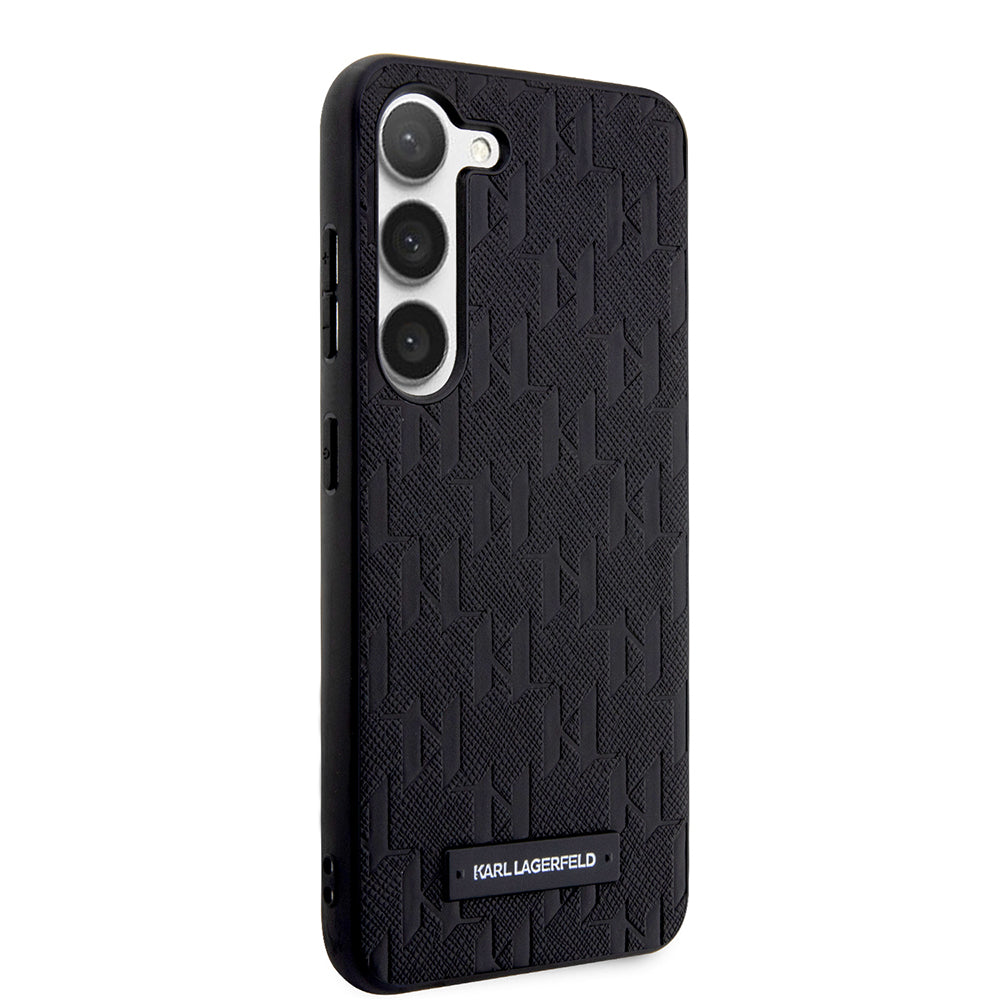 Etui na Samsung Galaxy S23+ S916, Karl Lagerfeld, Saffiano Monogram Metal Logo, Czarne