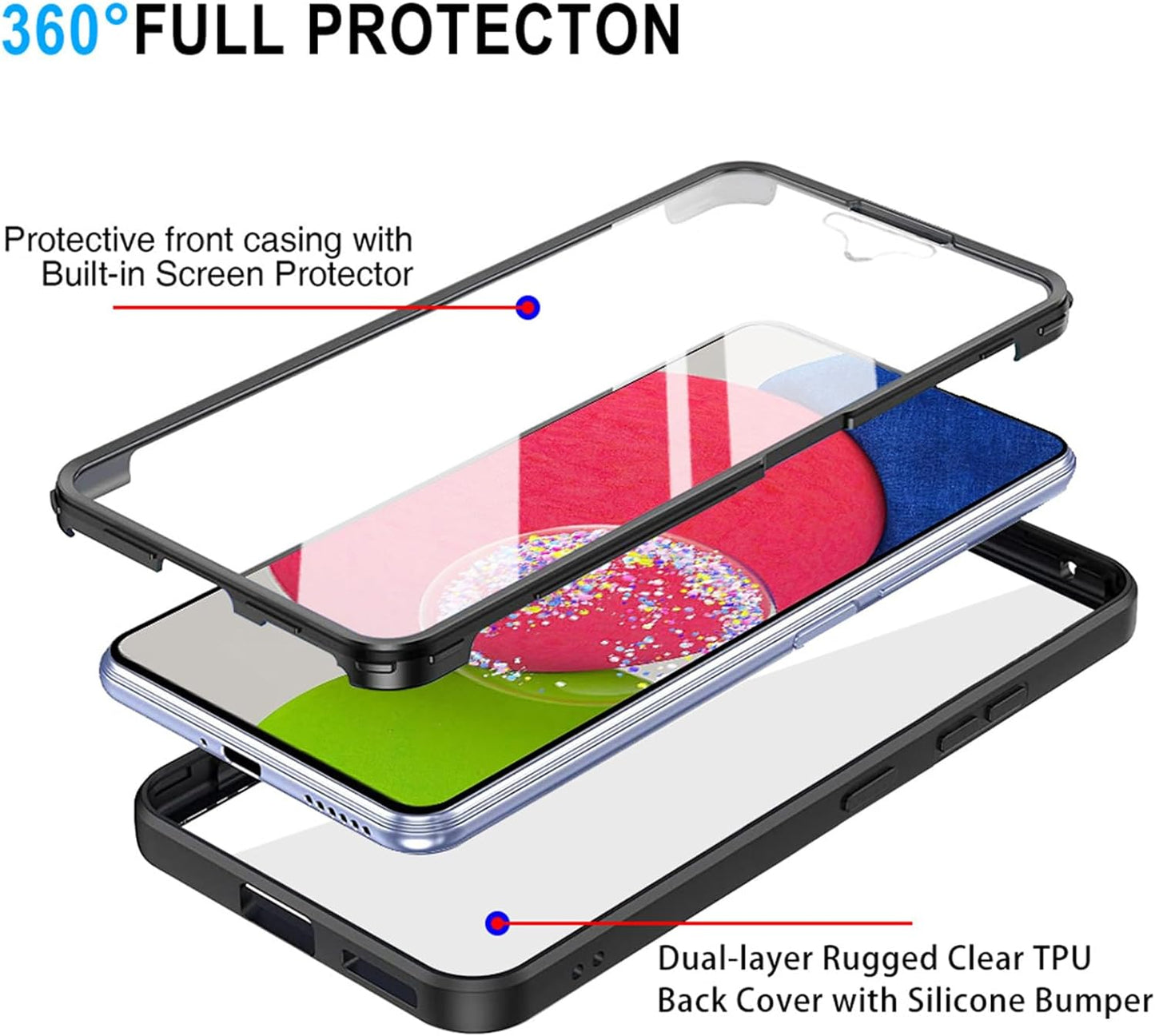 Etui na Samsung Galaxy S23+ S916, Techsuit, ColorVerse 360, Czarne