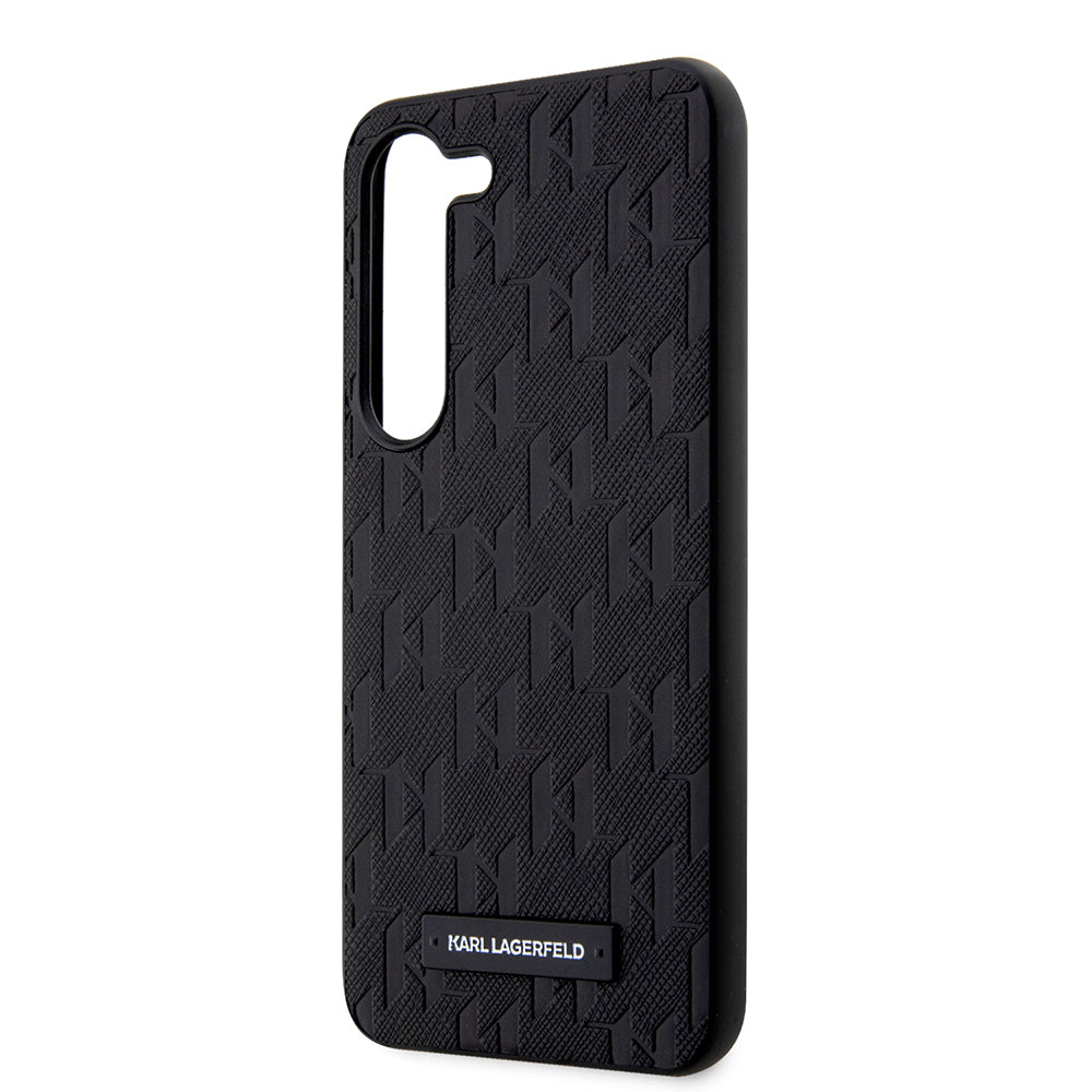 Etui na Samsung Galaxy S23 S911, Karl Lagerfeld, Saffiano Monogram Metal Logo, Czarne