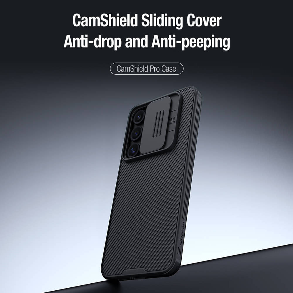 Etui na Samsung Galaxy S24 FE S721, Nillkin, CamShield Pro, Niebieskie