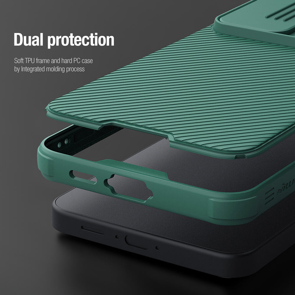 Etui na Samsung Galaxy S24 FE S721, Nillkin, CamShield Pro, Niebieskie