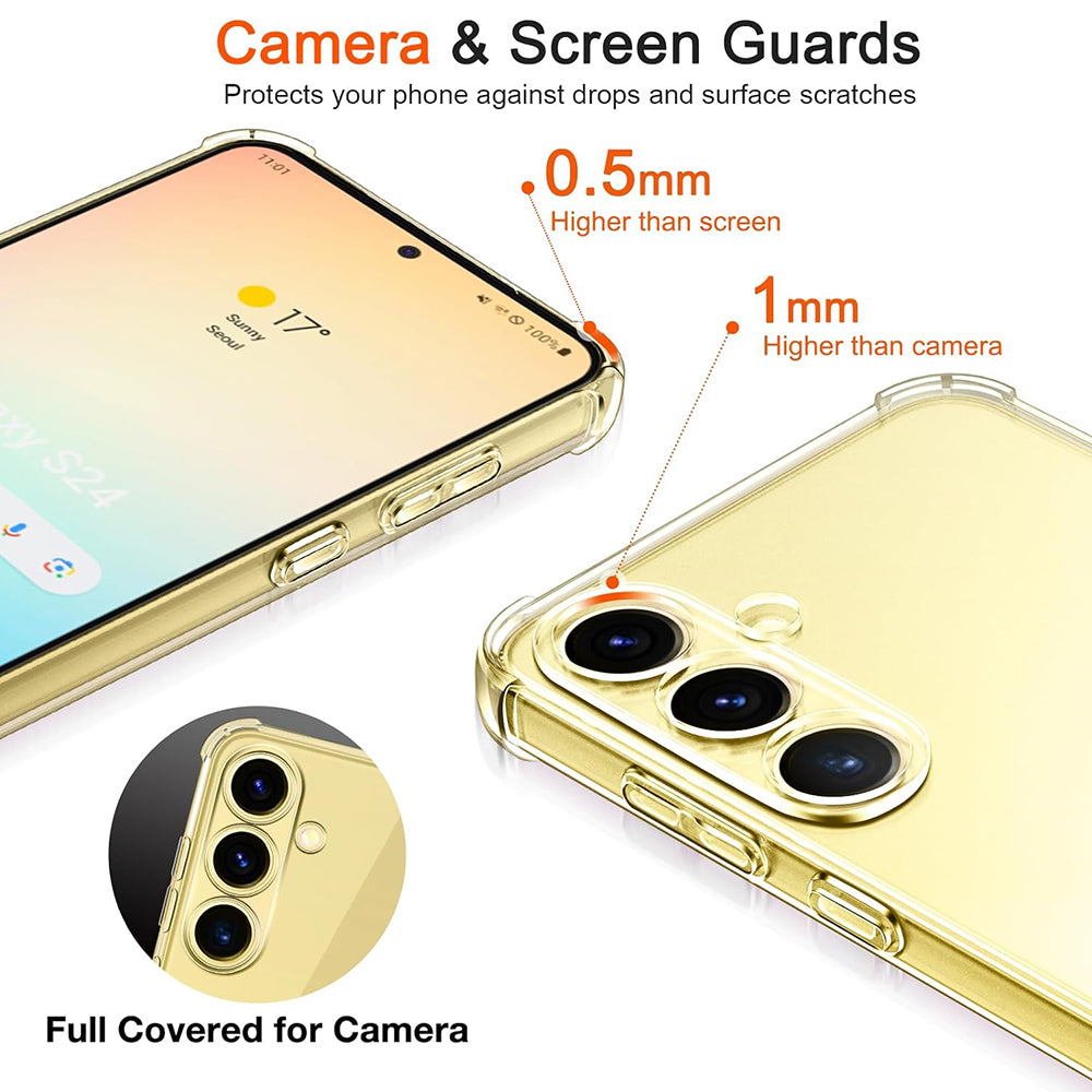 Etui na Samsung Galaxy S24 FE S721, Techsuit, Shockproof Clear, Przezroczyste