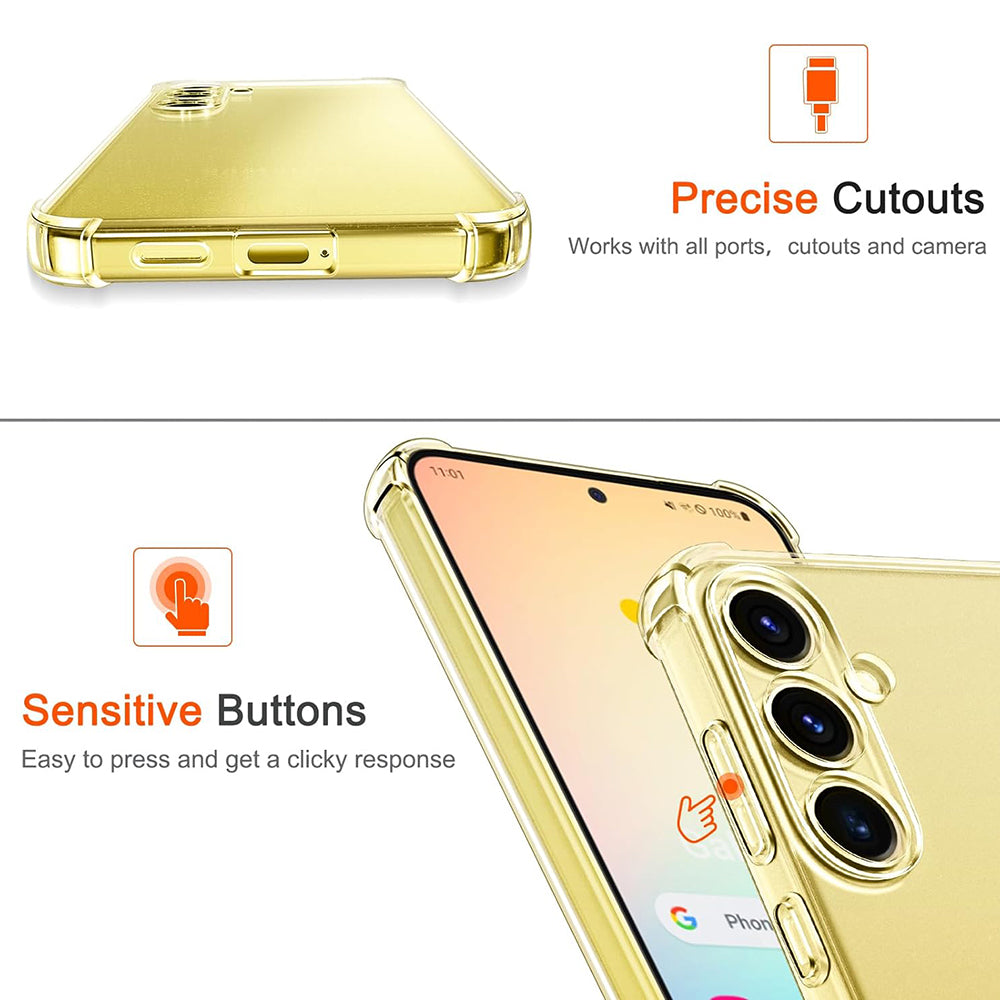 Etui na Samsung Galaxy S24 FE S721, Techsuit, Shockproof Clear, Przezroczyste