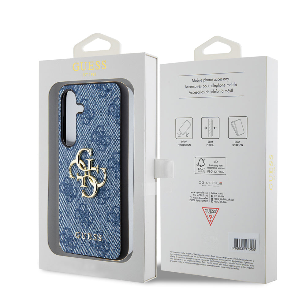 Etui na Samsung Galaxy S24+ S926, Guess, 4G Big Logo, Niebieskie