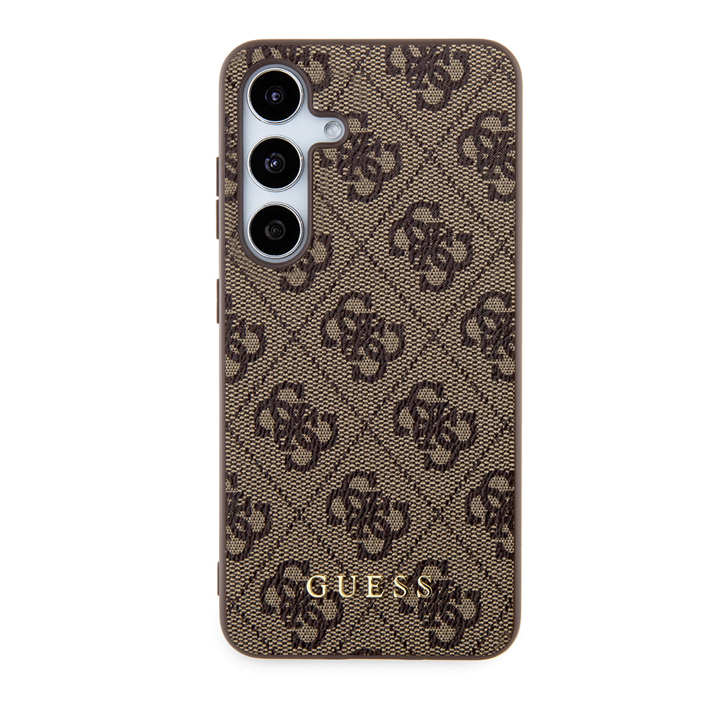 Etui na Samsung Galaxy S24+ S926, Guess, 4G Metal Gold Logo, Brązowy