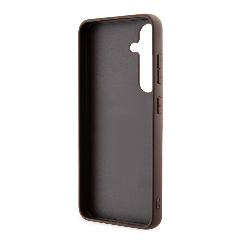 Etui na Samsung Galaxy S24+ S926, Guess, 4G Metal Gold Logo, Brązowy