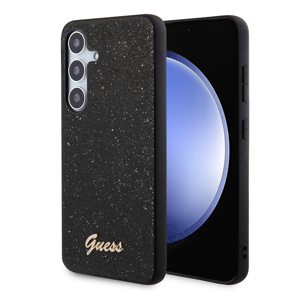 Etui na Samsung Galaxy S24+ S926, Guess, Glitter Script, Czarne