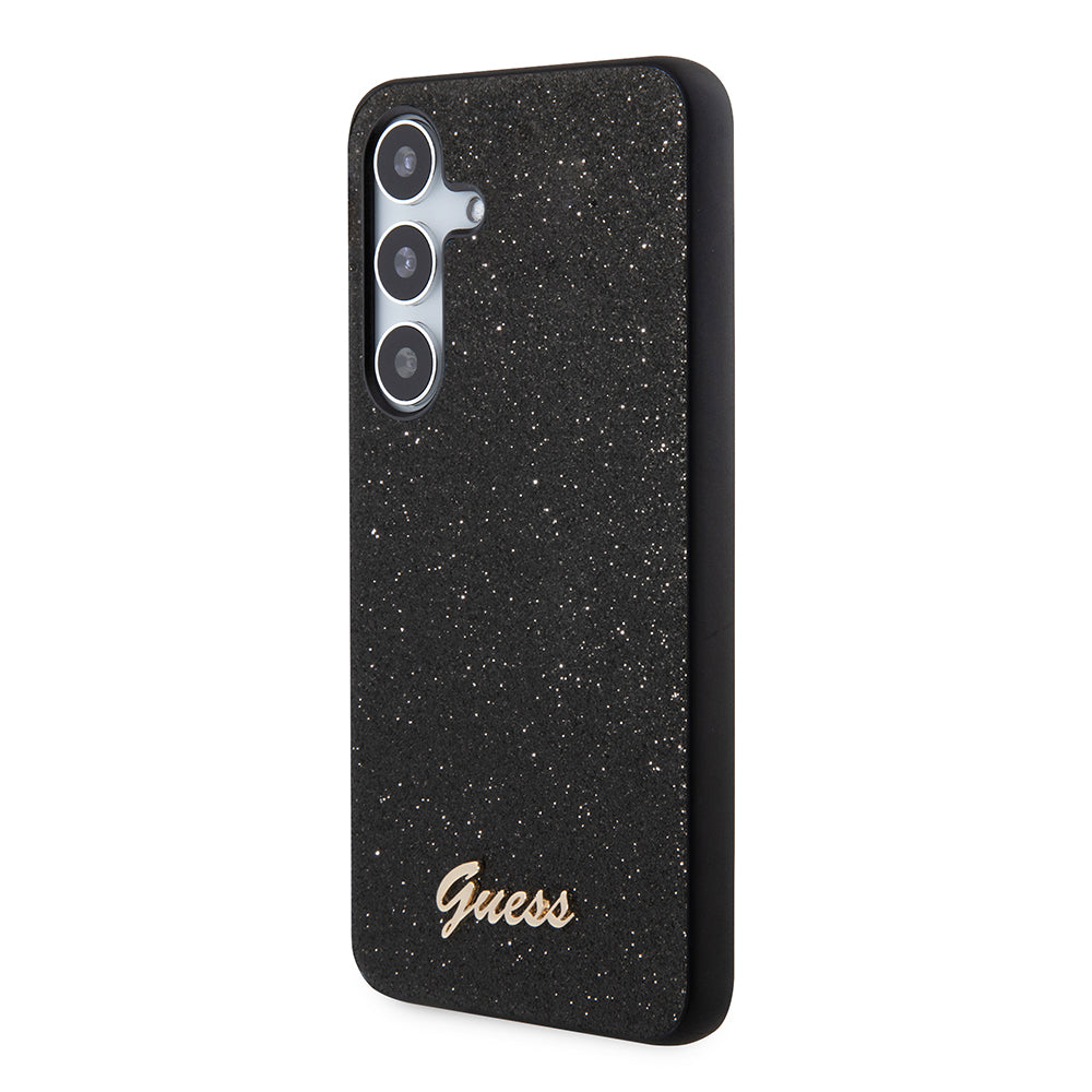 Etui na Samsung Galaxy S24+ S926, Guess, Glitter Script, Czarne