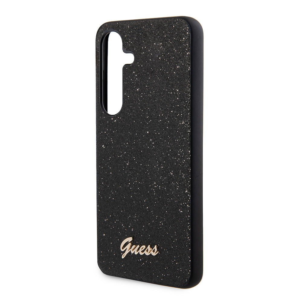 Etui na Samsung Galaxy S24+ S926, Guess, Glitter Script, Czarne