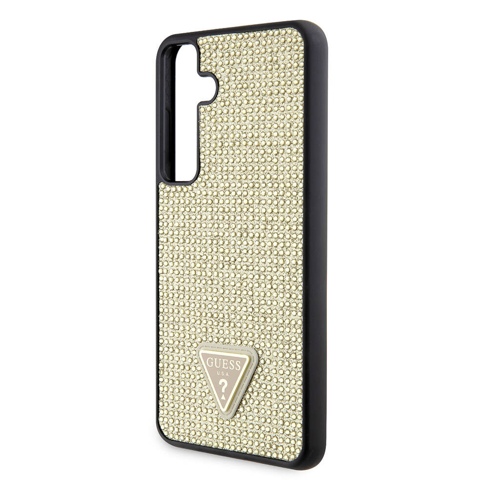 Etui na Samsung Galaxy S24+ S926, Guess, Rhinestone Triangle Logo, Złote