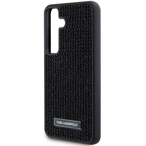 Etui na Samsung Galaxy S24+ S926, Karl Lagerfeld, Rhinestone Metal Plate, Czarne