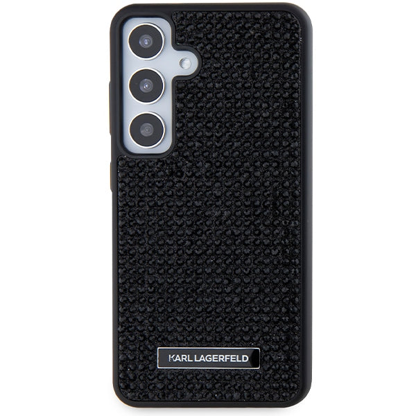 Etui na Samsung Galaxy S24+ S926, Karl Lagerfeld, Rhinestone Metal Plate, Czarne