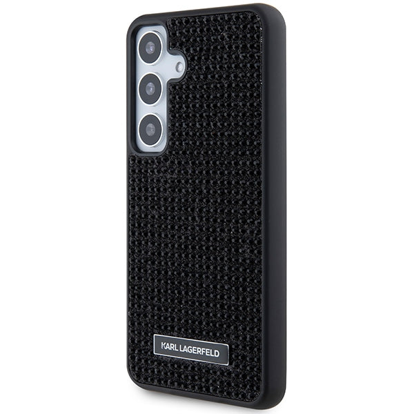 Etui na Samsung Galaxy S24+ S926, Karl Lagerfeld, Rhinestone Metal Plate, Czarne