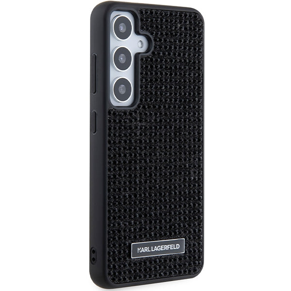Etui na Samsung Galaxy S24+ S926, Karl Lagerfeld, Rhinestone Metal Plate, Czarne