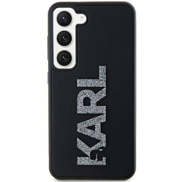 Etui na Samsung Galaxy S24 S921, Karl Lagerfeld, 3D Rubber Glitter Logo, Czarne