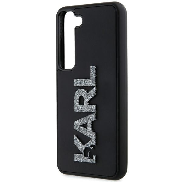 Etui na Samsung Galaxy S24 S921, Karl Lagerfeld, 3D Rubber Glitter Logo, Czarne