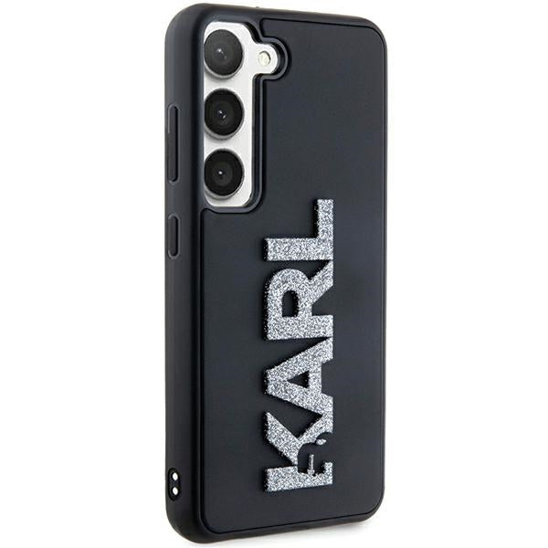 Etui na Samsung Galaxy S24 S921, Karl Lagerfeld, 3D Rubber Glitter Logo, Czarne