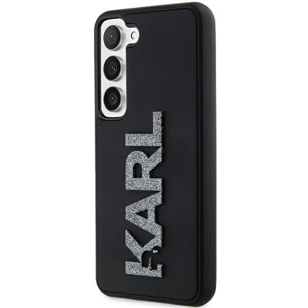 Etui na Samsung Galaxy S24 S921, Karl Lagerfeld, 3D Rubber Glitter Logo, Czarne
