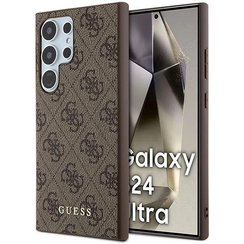 Etui na Samsung Galaxy S24 Ultra S928, Guess, 4G Metal Gold Logo, Brązowy