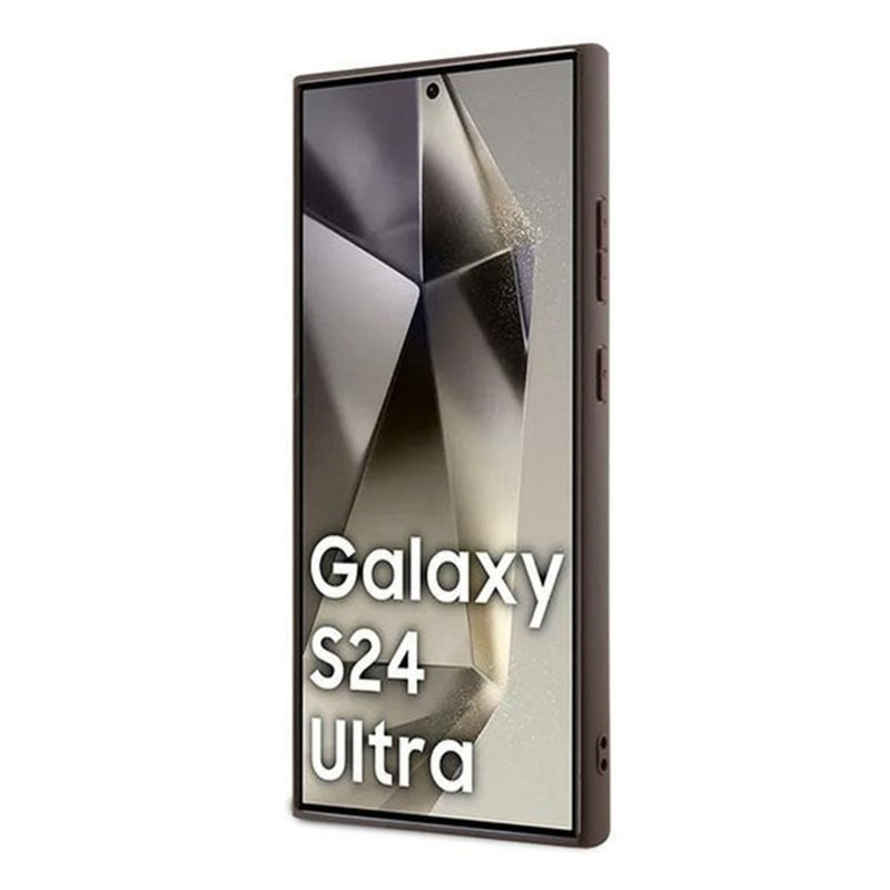 Etui na Samsung Galaxy S24 Ultra S928, Guess, 4G Metal Gold Logo, Brązowy
