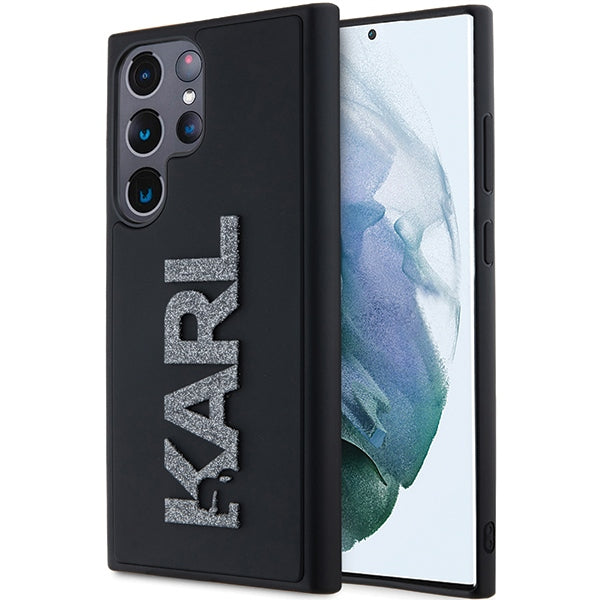 Etui na Samsung Galaxy S24 Ultra S928, Karl Lagerfeld, 3D Rubber Glitter Logo, Czarne
