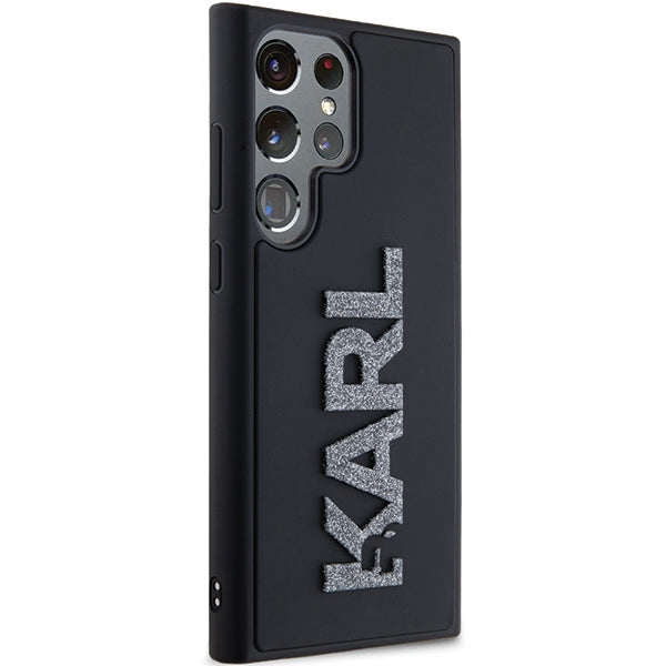 Etui na Samsung Galaxy S24 Ultra S928, Karl Lagerfeld, 3D Rubber Glitter Logo, Czarne