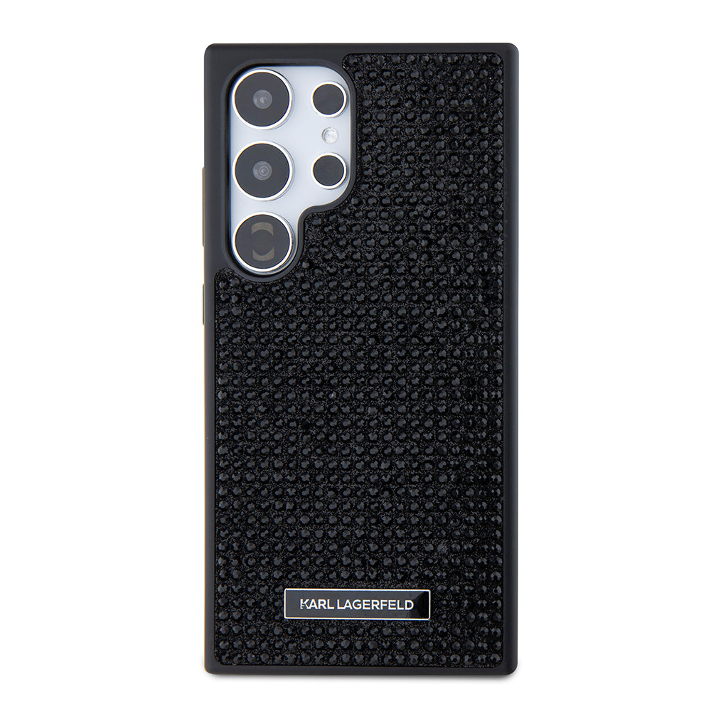 Etui na Samsung Galaxy S24 Ultra S928, Karl Lagerfeld, Rhinestone Metal Plate, Czarne