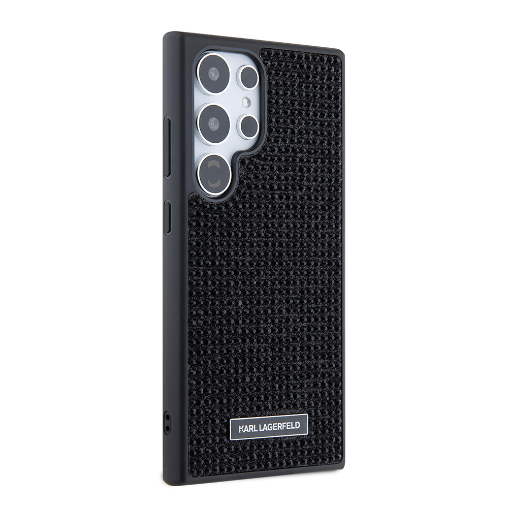 Etui na Samsung Galaxy S24 Ultra S928, Karl Lagerfeld, Rhinestone Metal Plate, Czarne