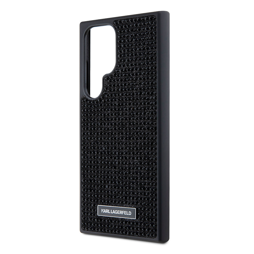Etui na Samsung Galaxy S24 Ultra S928, Karl Lagerfeld, Rhinestone Metal Plate, Czarne