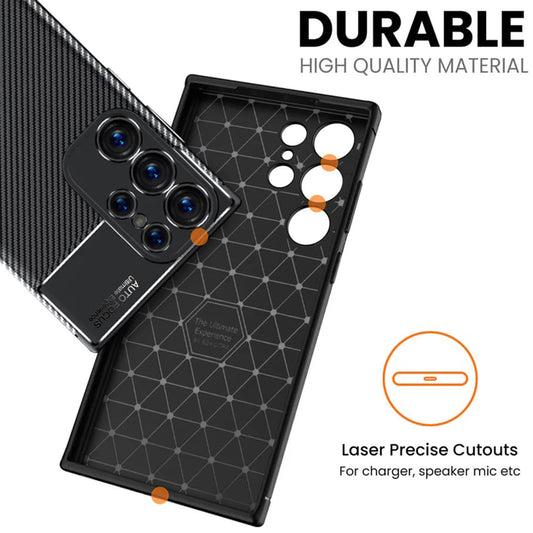 Etui na Samsung Galaxy S24 Ultra S928, Techsuit, CarbonFiber, czarne