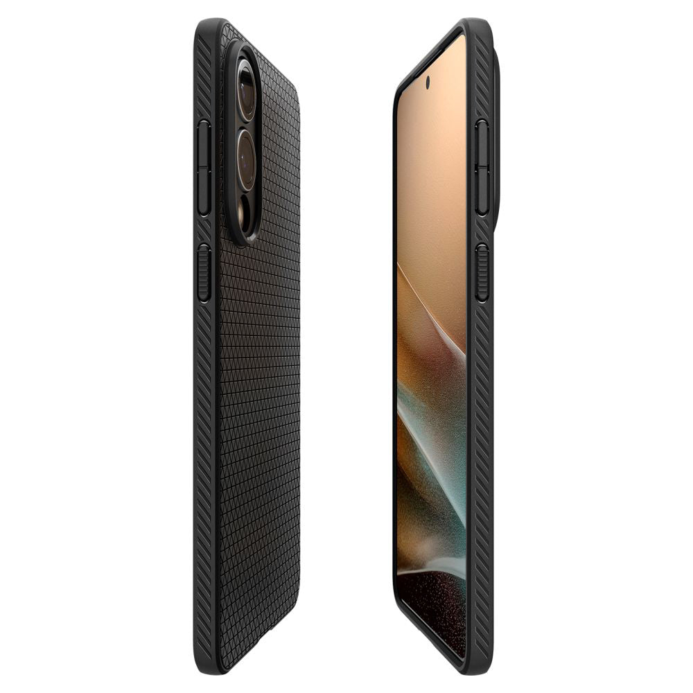 Case for Samsung Galaxy S25 Edge S937, Spigen, Liquid Air, Matte Black ACS09420