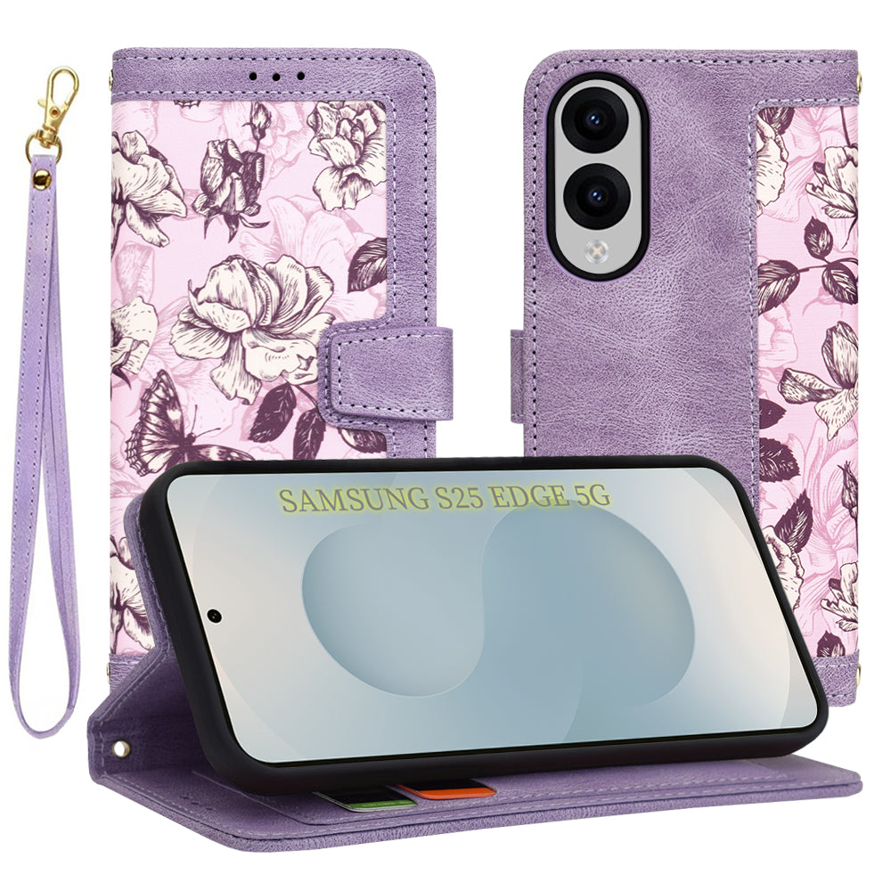 Etui na Samsung Galaxy S25 Edge S937, Techsuit, FlipCraft, Fioletowy
