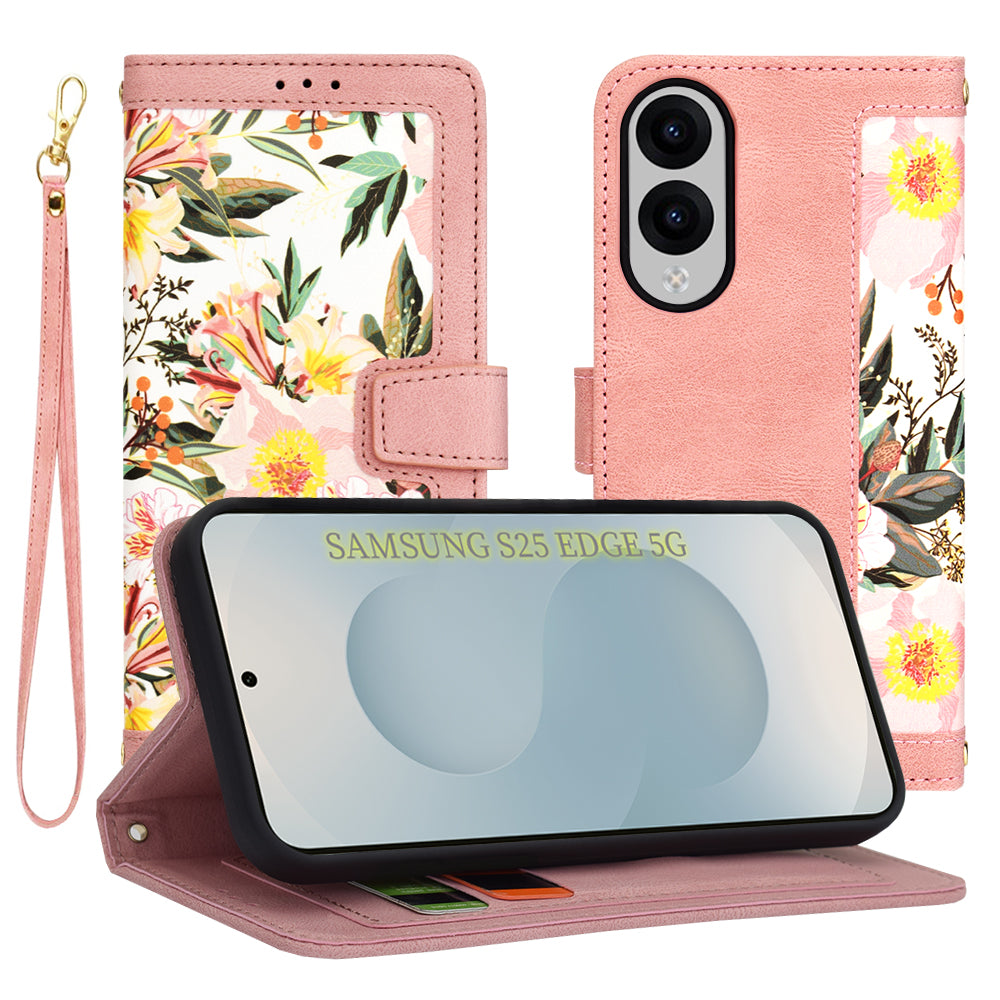 Etui na Samsung Galaxy S25 Edge S937, Techsuit, FlipCraft, różowe