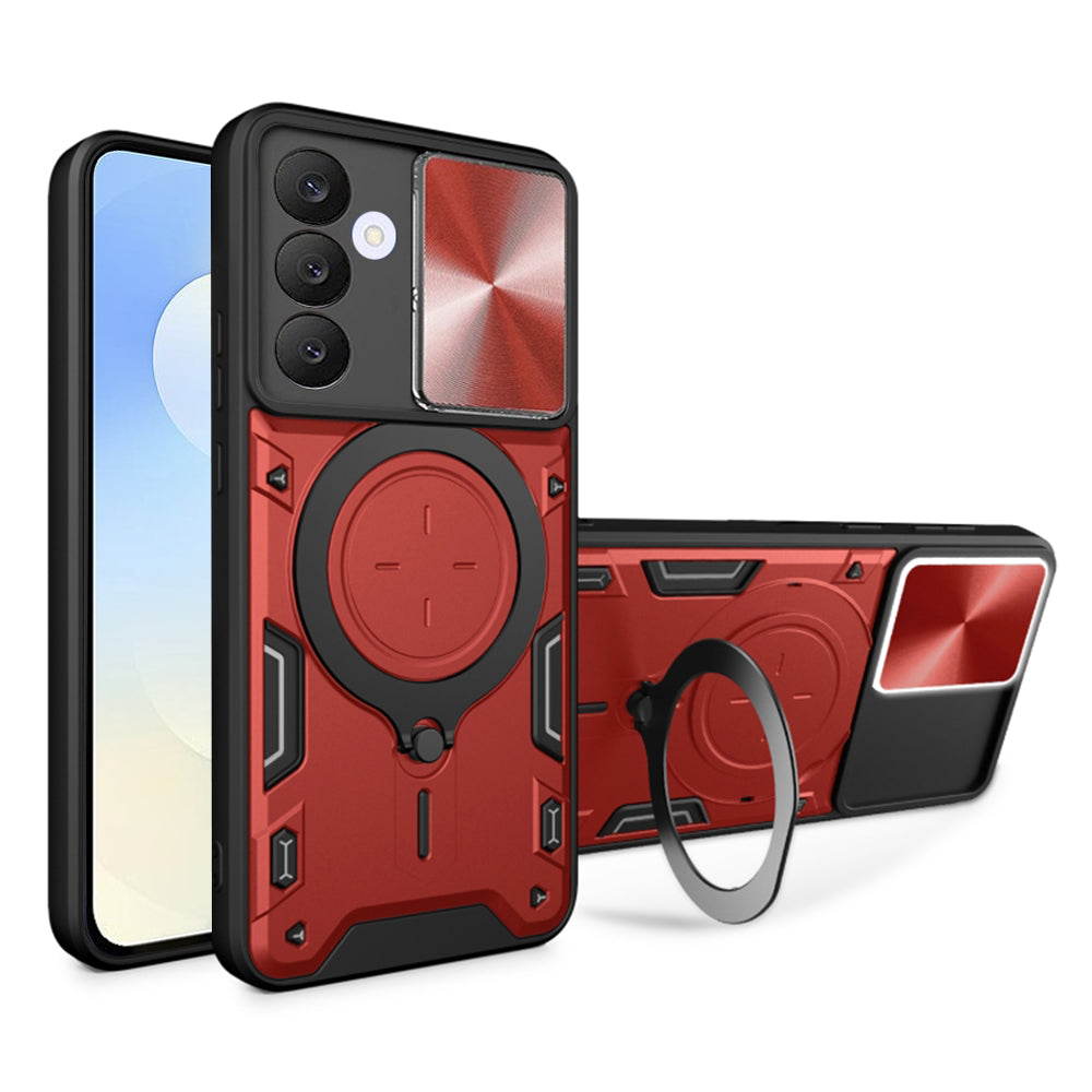 Etui na Samsung Galaxy S25 FE, Techsuit, CamGuard Pro, Czerwony
