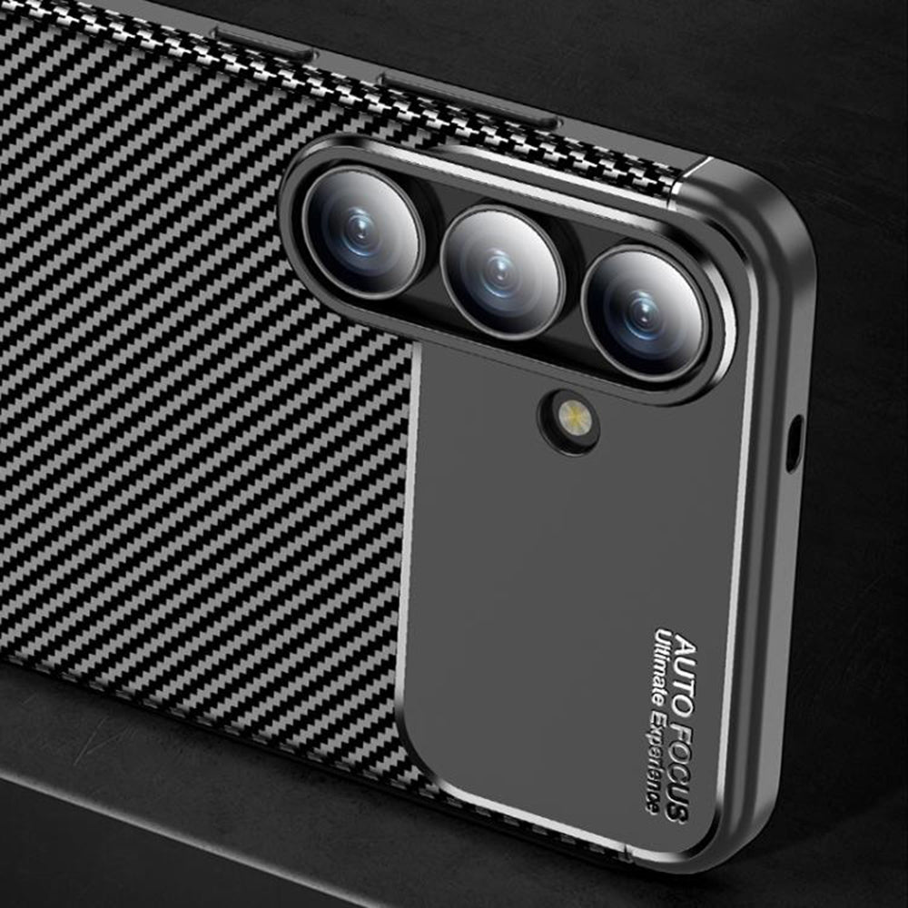 Etui na Samsung Galaxy S25 FE, Techsuit, CarbonFiber, czarne