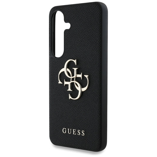 Etui na Samsung Galaxy S25+ S936, Guess, 4G Grained Big and Classic Logo, Czarne