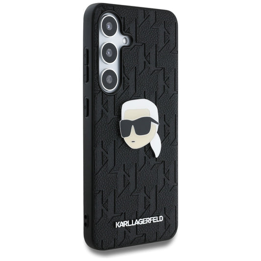 Etui na Samsung Galaxy S25+ S936, Karl Lagerfeld, Monogram Karl's Head, Czarne