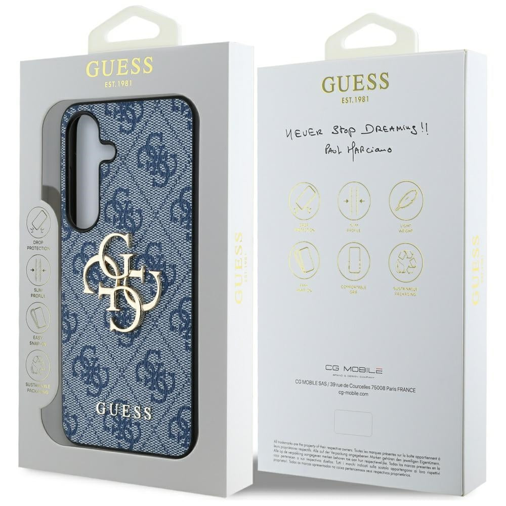 Etui na Samsung Galaxy S25 S931, Guess, 4G Big Logo, Niebieskie