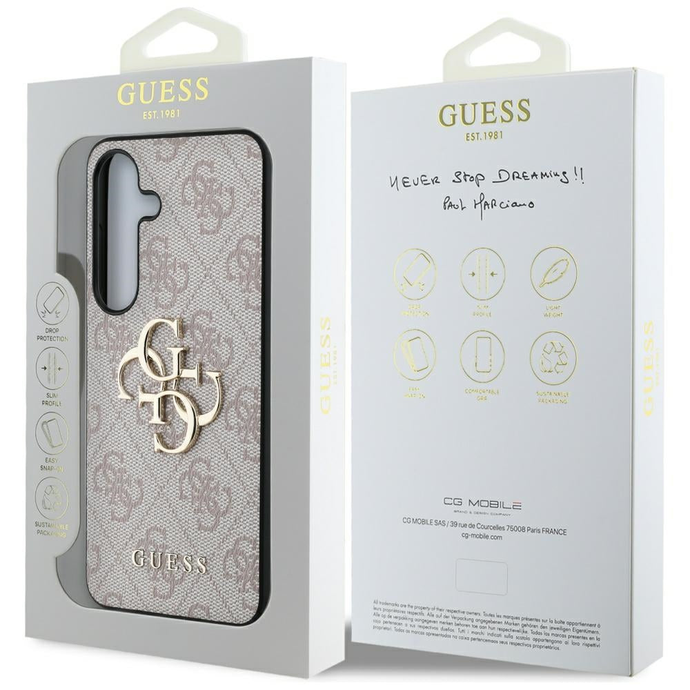 Etui na Samsung Galaxy S25 S931, Guess, 4G Big Logo, Różowy