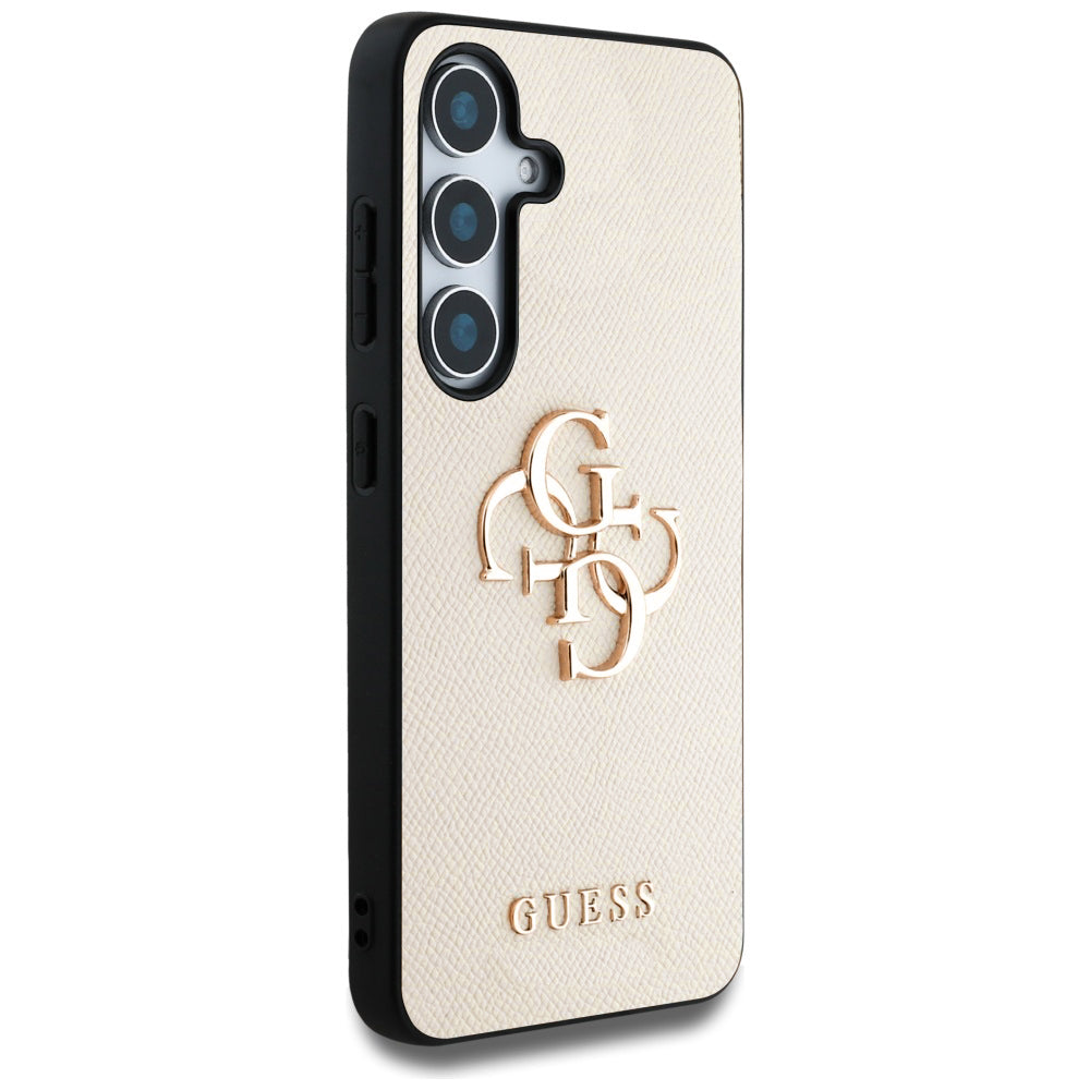 Etui na Samsung Galaxy S25 S931, Guess, 4G Grained Big and Classic Logo, Beżowy