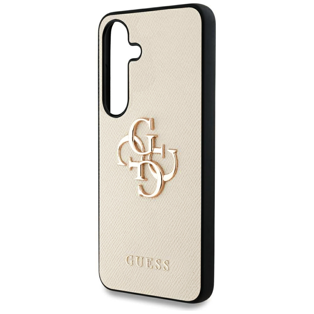 Etui na Samsung Galaxy S25 S931, Guess, 4G Grained Big and Classic Logo, Beżowy