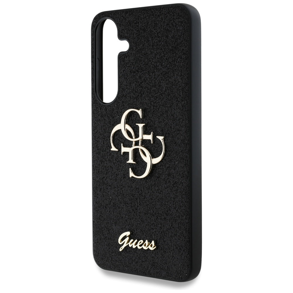 Etui na Samsung Galaxy S25 S931, Guess, Glitter Big 4G Script, Czarne