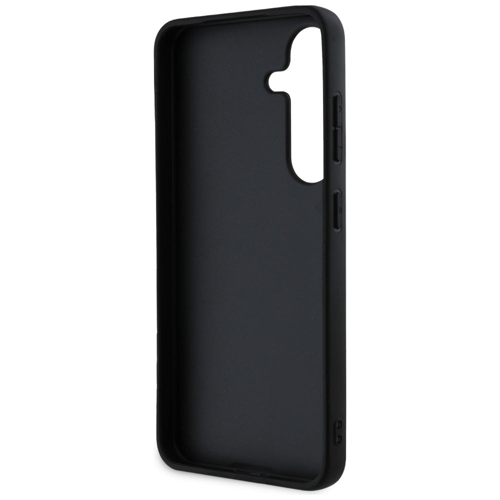 Etui na Samsung Galaxy S25 S931, Guess, Grained Hot Stamp 4G Triangle, Czarne