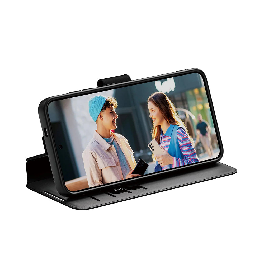 Etui na Samsung Galaxy S25 S931, PanzerGlass, Care Feature Kickstand Wallet, Czarne